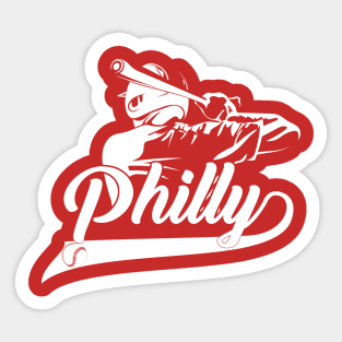Philly Baseball Vintage Leopard Heart Baseball Fans 2022 Sticker